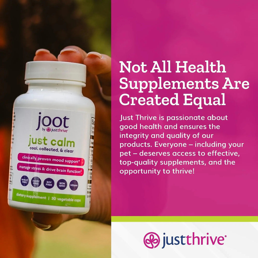 Just Thrive - Just Calm - Cortisol Manager - Calming, Memory, and Mood Support Supplement - Vegan, 30 Calm Capsules - TrustMedUSA