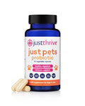 Just Thrive Just Pets Probiotic - Daily Digestive Probiotics for Dogs and Cats - 4 Billion CFUs Pet Probiotic, 30 Capsules - TrustMedUSA