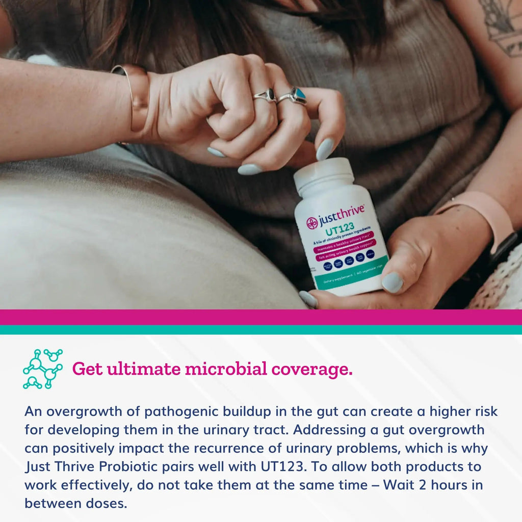 Just Thrive UT123 - Supports Urinary Tract Health for Women - Made with Cranberry, 60 Capsules - TrustMedUSA