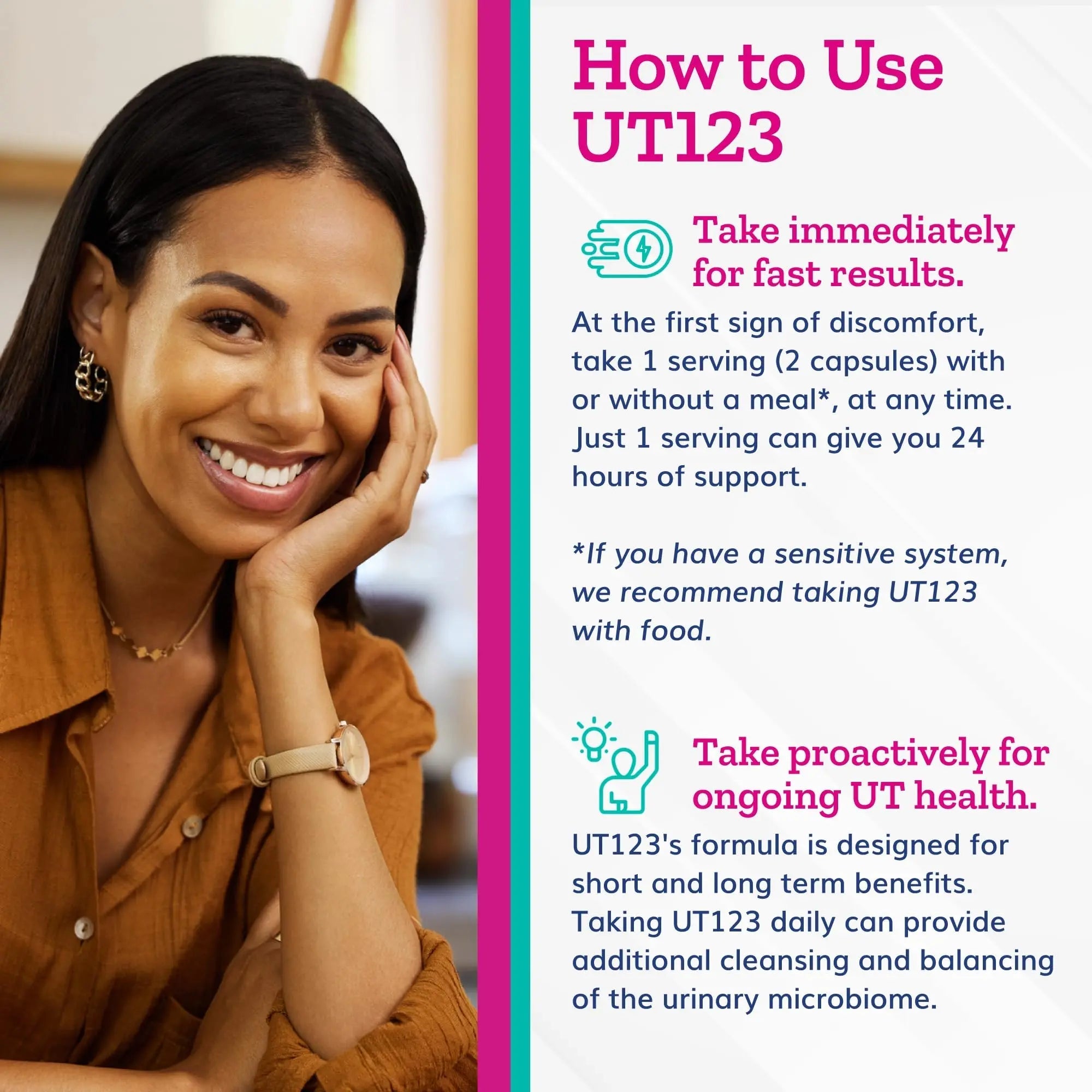 Just Thrive UT123 - Supports Urinary Tract Health for Women - Made with Cranberry, 60 Capsules - TrustMedUSA