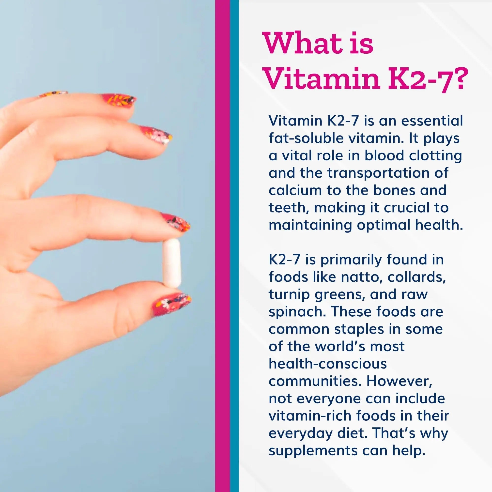 Just Thrive Vitamin K2-7 - Bone, Brain, and Heart Health K2 Vitamin Supplement, 60 Capsules - TrustMedUSA