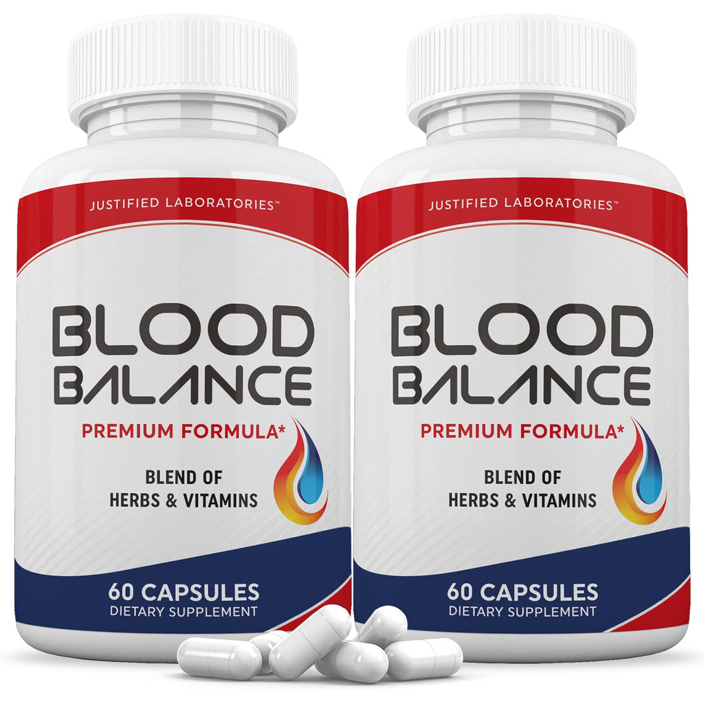Justified Laboratories (2 Pack Blood Balance Advanced Formula 620MG Formula Supplement Pills 120 Capsules - TrustMedUSA