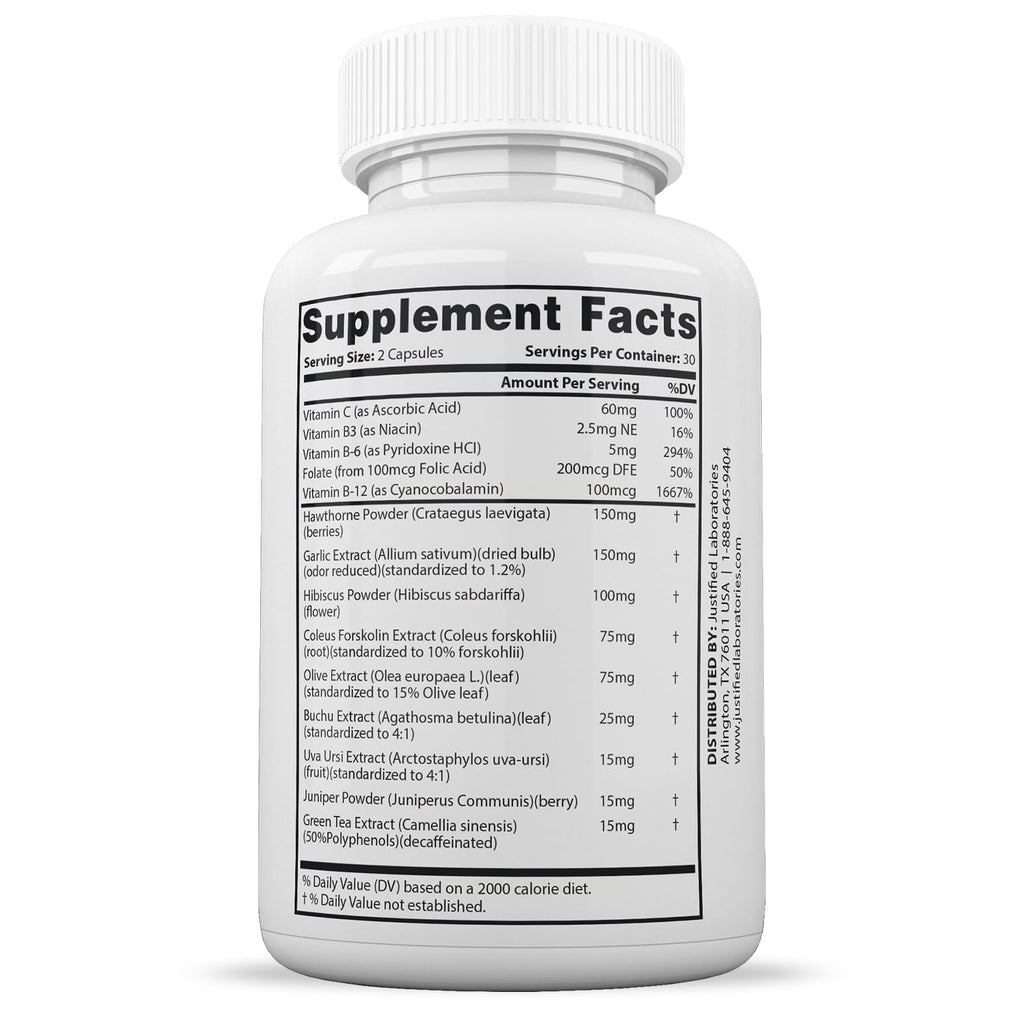 Justified Laboratories (2 Pack Blood Balance Advanced Formula 620MG Formula Supplement Pills 120 Capsules - TrustMedUSA