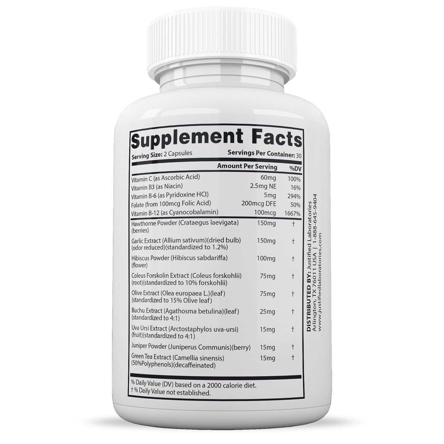 Justified Laboratories (2 Pack Blood Balance Advanced Formula 620MG Formula Supplement Pills 120 Capsules - TrustMedUSA