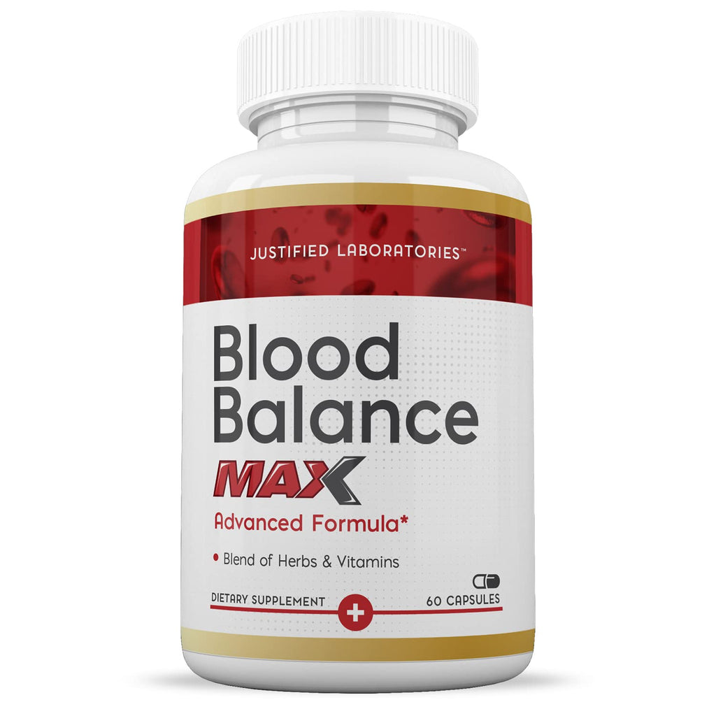Justified Laboratories (2 Pack Blood Balance Max 1295MG Formula Supplement Pills 120 Capsules - TrustMedUSA