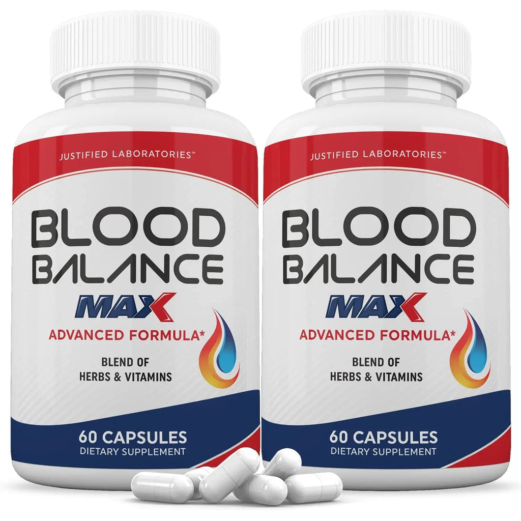 Justified Laboratories (2 Pack Blood Balance Max 1295MG Formula Supplement Pills - TrustMedUSA