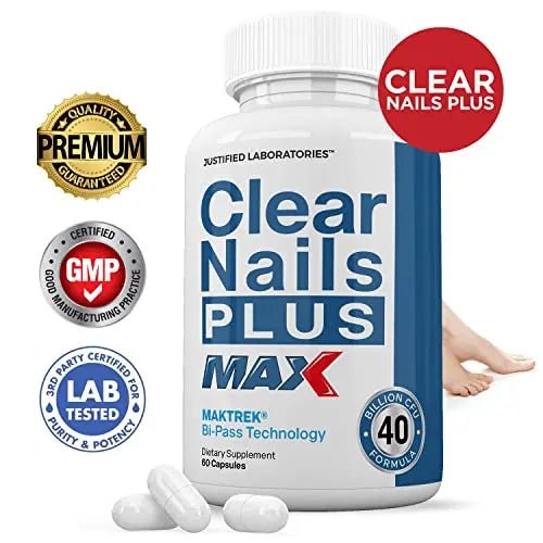 Justified Laboratories (2 Pack) Clear Nails Plus Max Pills 40 Billion CFU Probiotic Supports - TrustMedUSA