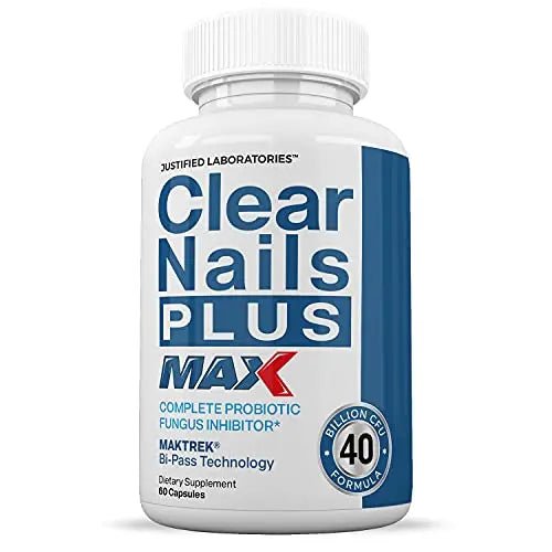 Justified Laboratories (2 Pack) Clear Nails Plus Max Pills 40 Billion CFU Probiotic Supports - TrustMedUSA