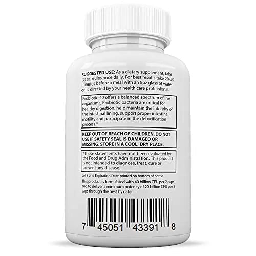 Justified Laboratories (2 Pack) Clear Nails Plus Max Pills 40 Billion CFU Probiotic Supports - TrustMedUSA