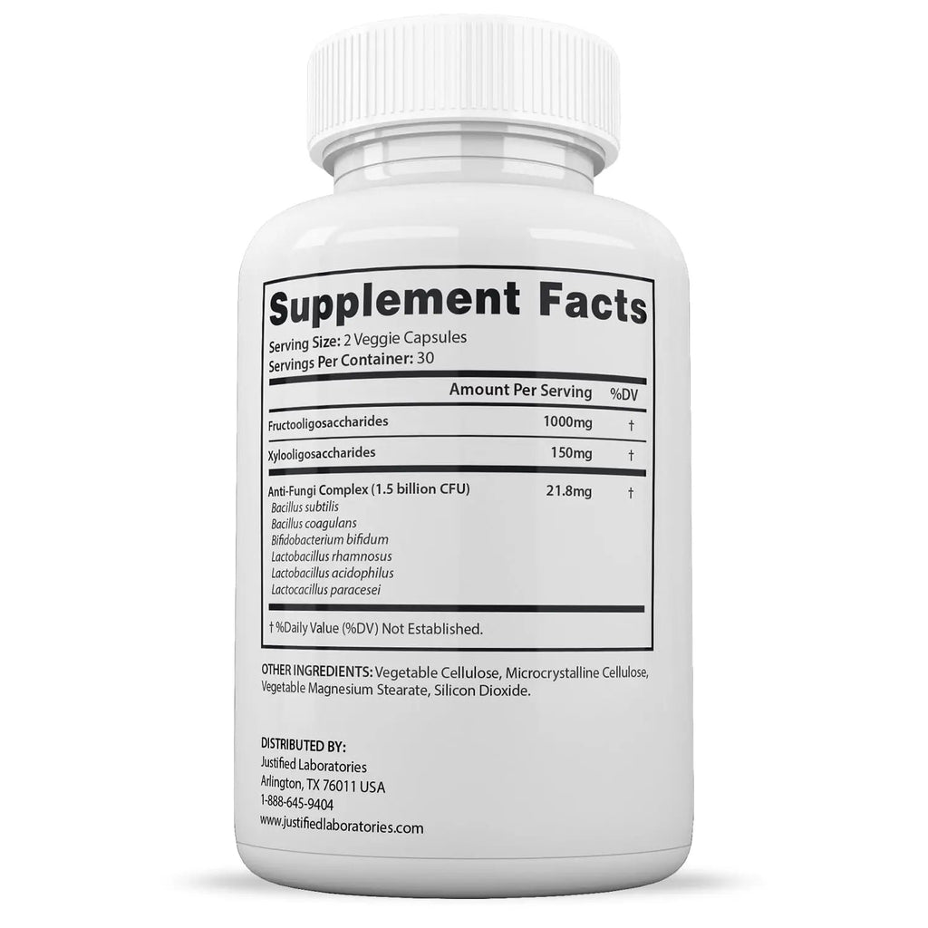 Justified Laboratories (2 Pack) Fungus Clear 1.5 Billion CFU Probiotic Pills 120 Capsules - TrustMedUSA