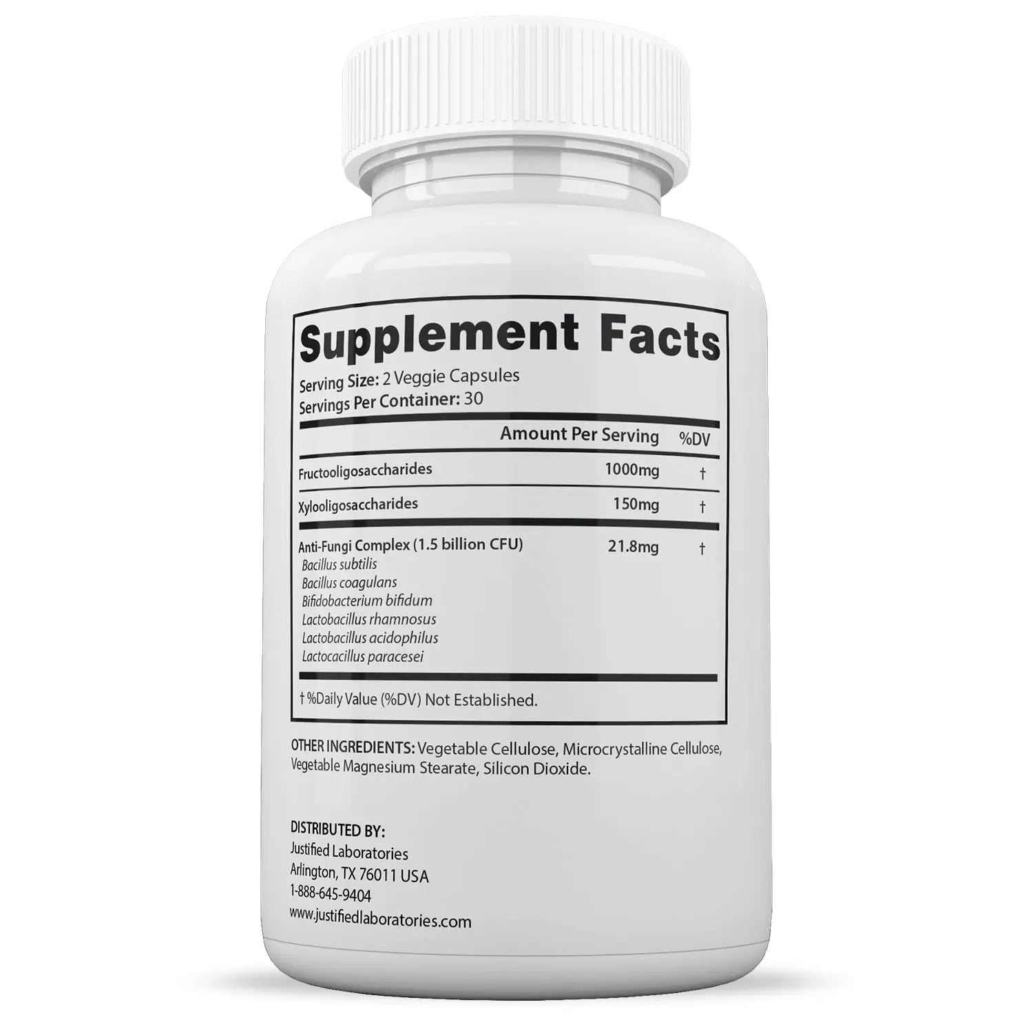 Justified Laboratories (2 Pack) Fungus Clear 1.5 Billion CFU Probiotic Pills 120 Capsules - TrustMedUSA