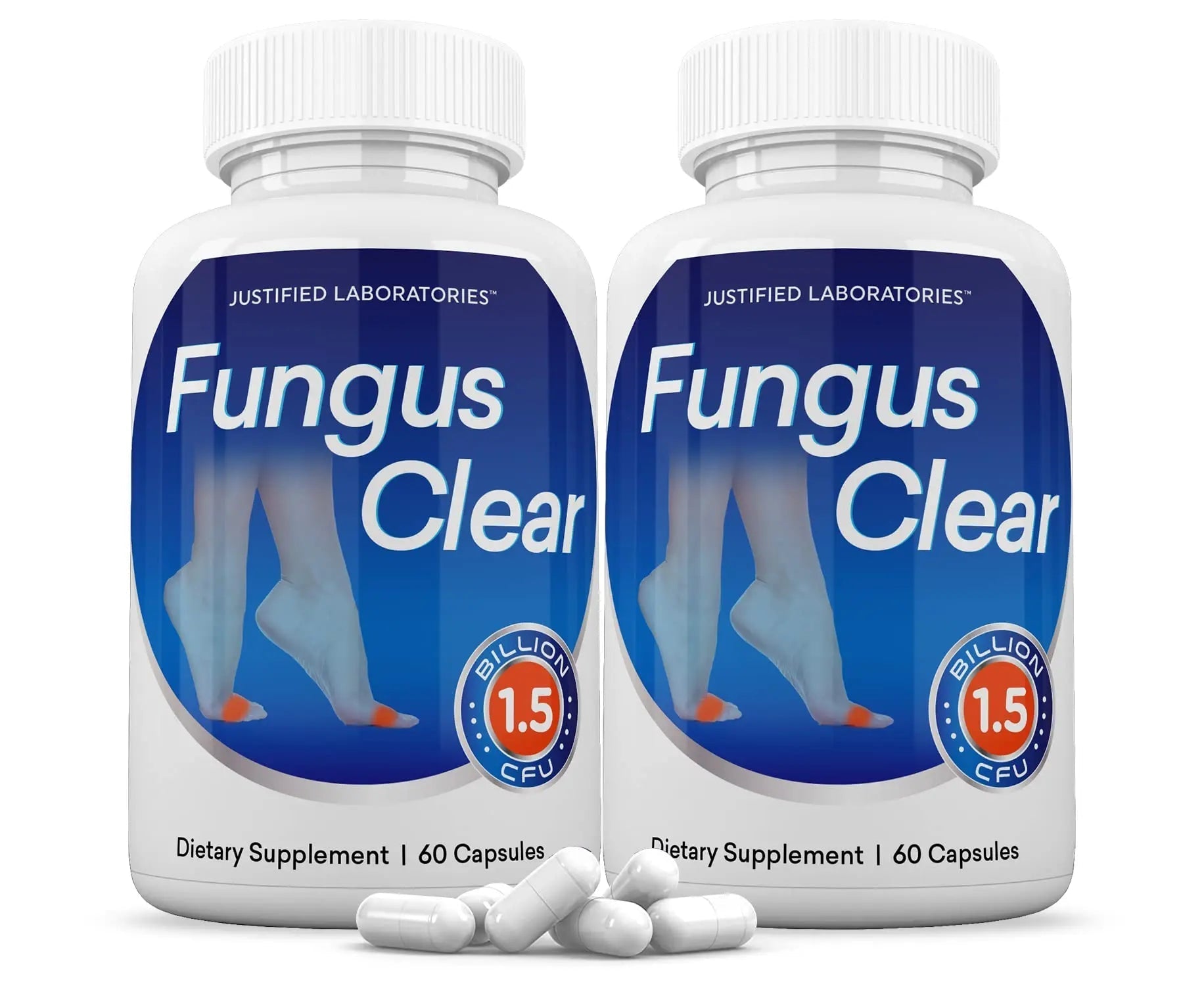 Justified Laboratories (2 Pack) Fungus Clear 1.5 Billion CFU Probiotic Pills 120 Capsules - TrustMedUSA