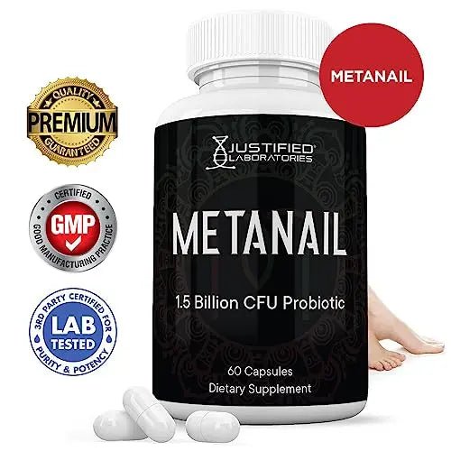 Justified Laboratories (2 Pack) Metanail 1.5 Billion CFU Probiotic Nail Support 120 Capsules - TrustMedUSA