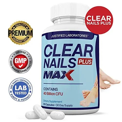 Justified Laboratories (3 Pack) Clear Nails Plus Max Pills 40 Billion CFU Probiotic 60 Caps - TrustMedUSA