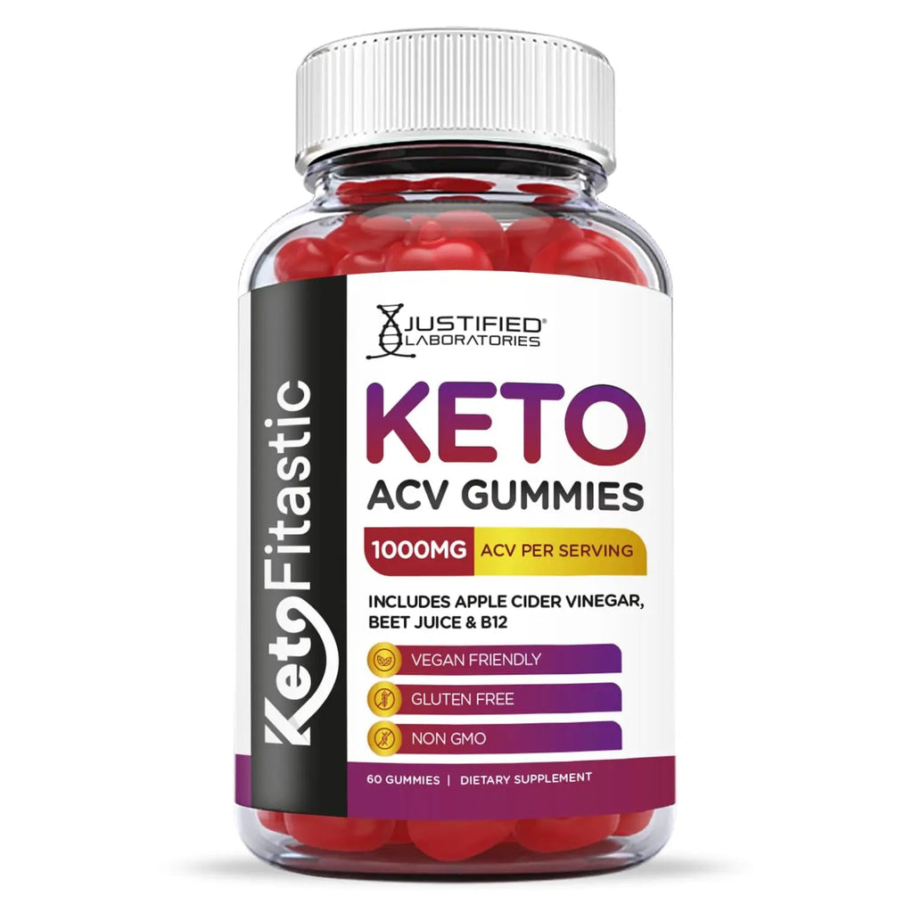Justified Laboratories (3 Pack) Ketofitastic Keto Gummies 1000MG ACV with Pomegranate - TrustMedUSA
