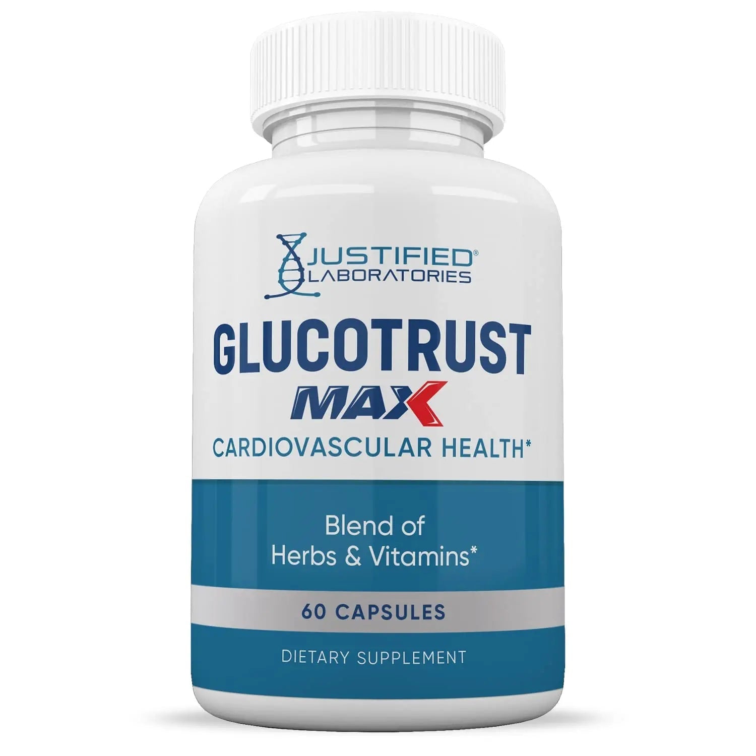 Justified Laboratories (5 Pack) Glucotrust Max 1295MG Formula Supplement Pills 300 cap - TrustMedUSA