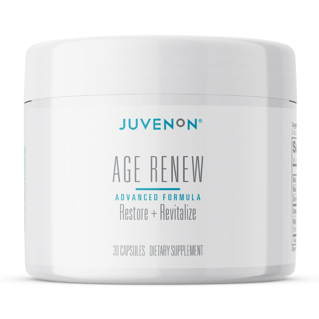 Juvenon AgeRenew Beta Glucan Anti Aging Immunity Support Supplement, Beta Glucan with Zinc Quercetin for Immune Defense Boost - TrustMedUSA