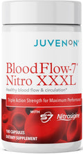 Juvenon BloodFlow-7 XXXL Nitric Oxide Supplements for Men & Women - More Powerful, Longer Lasting Natural Nitric Oxide Booster with Nitrosigine® + S7® - TrustMedUSA