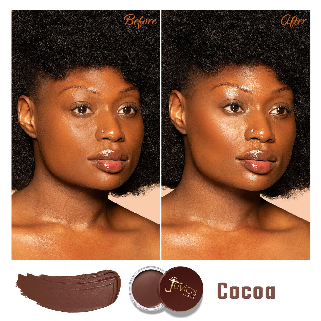 Juvia's Place Bronzed Cream Bronzer - Cocoa - Smooth Cream Bronzer Pot for Sun-Kissed Glow & Warmth, Buildable & Blendable Makeup Contour with Long-Lasting Matte Shimmer Finish, Highly Pigmented - TrustMedUSA