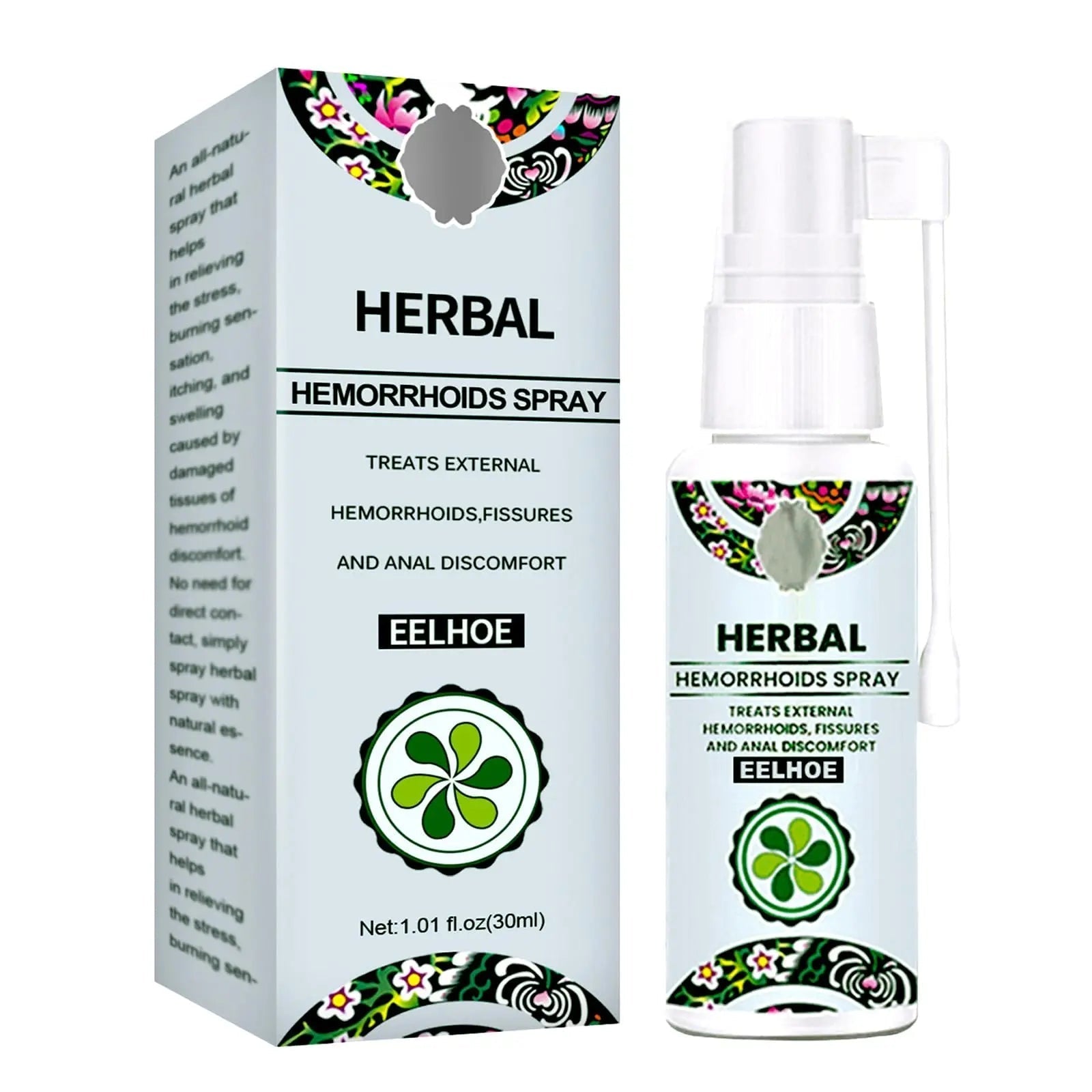 Juztec Hemorrhoid Treatment - Fast Relief with Hemocare Herbal Hemorrhoids Spray & Analese Numb Cream (1 PCS) - TrustMedUSA