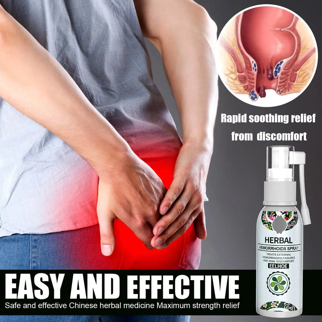 Juztec Hemorrhoid Treatment - Fast Relief with Hemocare Herbal Hemorrhoids Spray & Analese Numb Cream (1 PCS) - TrustMedUSA