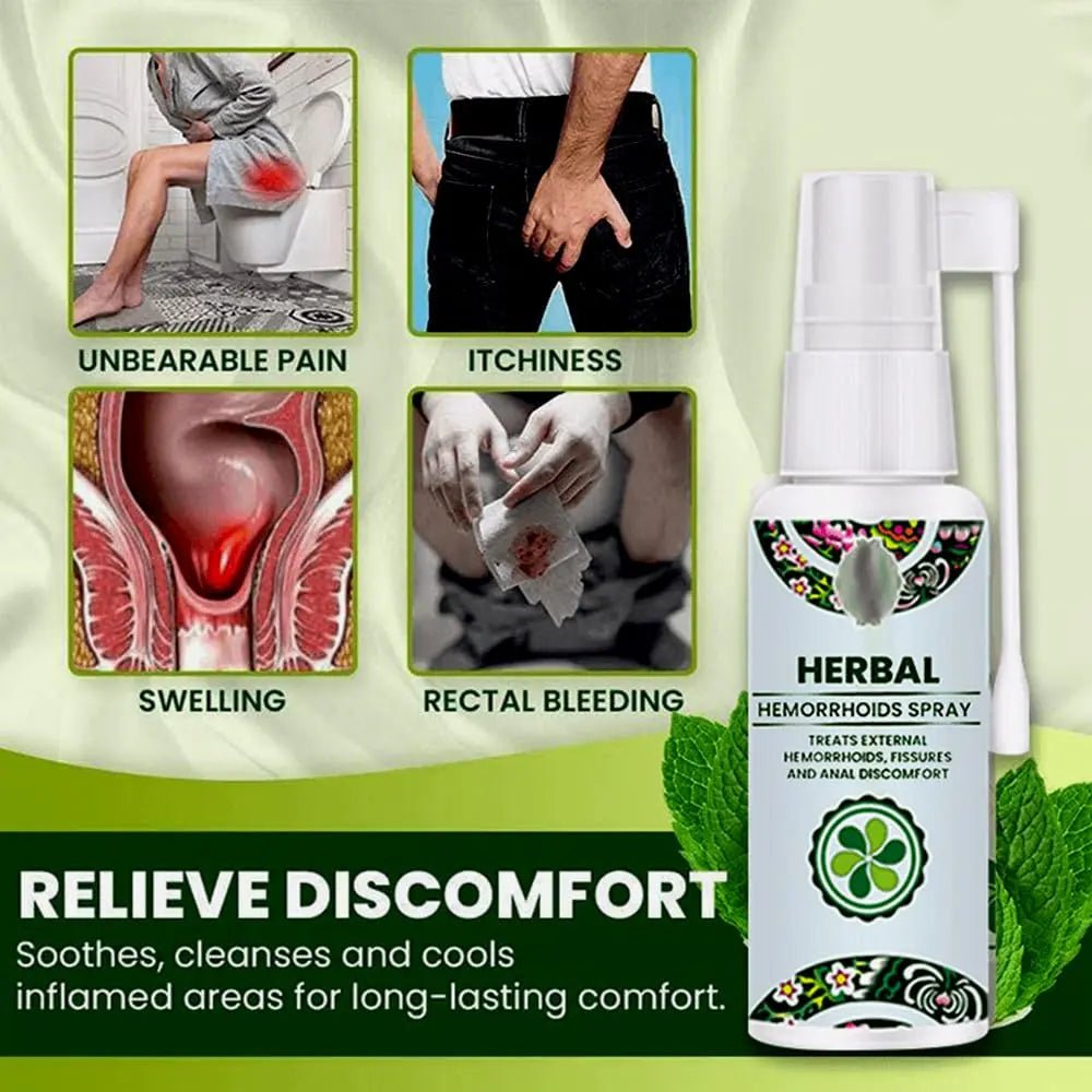 Juztec Hemorrhoid Treatment - Fast Relief with Hemocare Herbal Hemorrhoids Spray & Analese Numb Cream (1 PCS) - TrustMedUSA