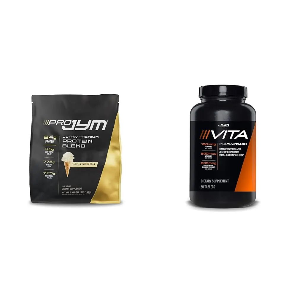 JYM Supplement Science PRO JYM 45 Servings - Tahitian Vanilla Bean & tamin & Mineral Support, Vitamin A, C, B6, B12, E, K, Boron, Biotin, Potassium 60 Tablets - TrustMedUSA