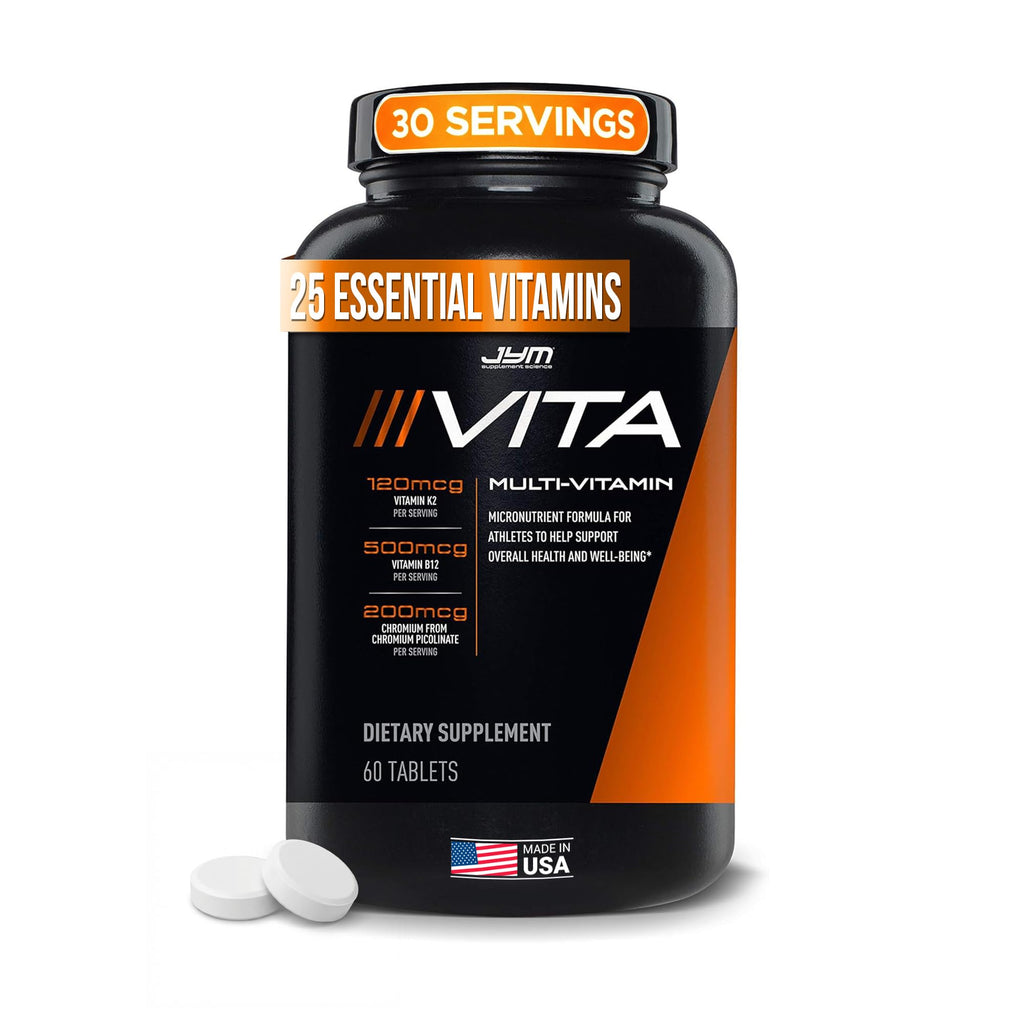 JYM Supplement Science Vita JYM Sports Multivitamin & Mineral Support, Vitamin A, C, B6, B12, E, K, Boron, Biotin, Potassium 60 Tablets - TrustMedUSA
