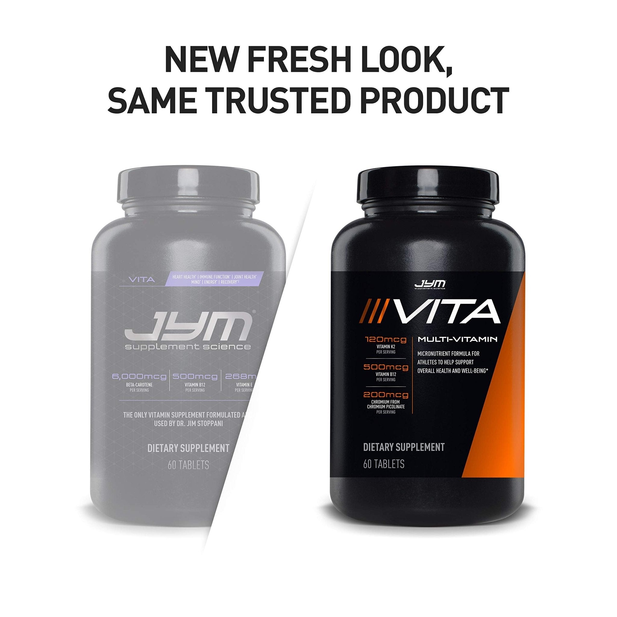 JYM Supplement Science Vita JYM Sports Multivitamin & Mineral Support, Vitamin A, C, B6, B12, E, K, Boron, Biotin, Potassium 60 Tablets - TrustMedUSA