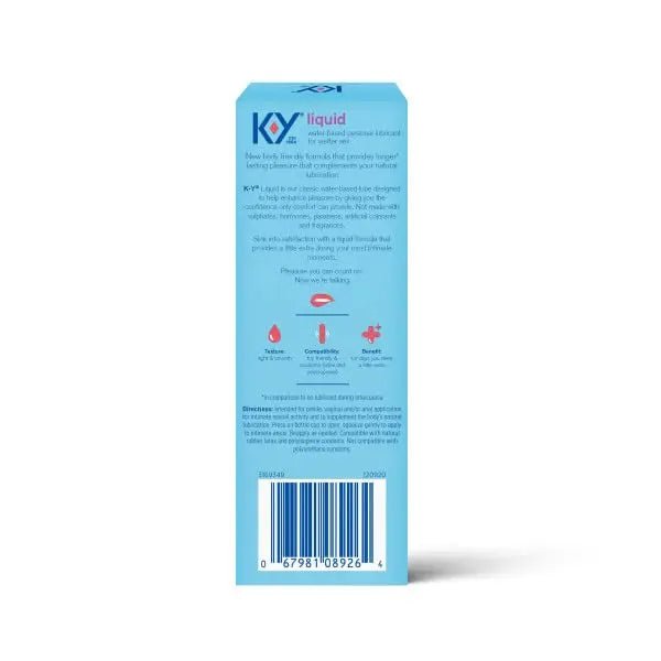 K-Y Liquid Personal Lubricant, Natural Feeling Water Based Lube For Women, Men & Couples - TrustMedUSA