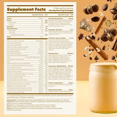 Ka’Chava All-In-One Nutrition Shake Blend, Chai, 85+ Superfoods, Nutrients & Plant-Based - TrustMedUSA