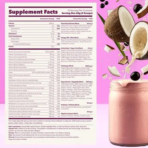 Ka’Chava All-In-One Nutrition Shake Blend, Coconut Acai, 85+ Superfoods, Nutrients - TrustMedUSA