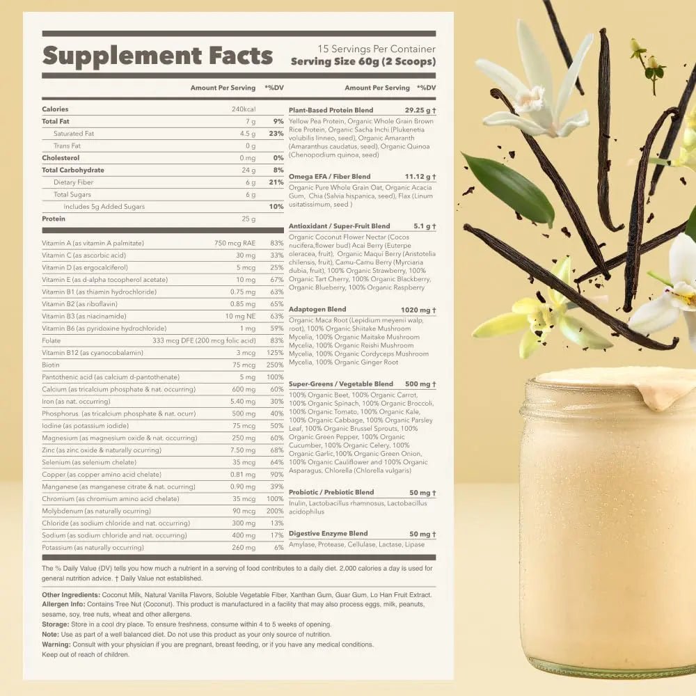 Ka’Chava All-In-One Nutrition Shake Blend, Vanilla, 85+ Superfoods, Nutrients & Plant - TrustMedUSA
