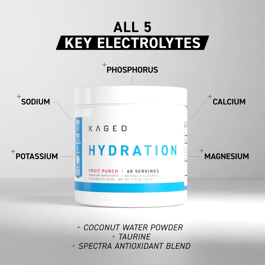 Kaged Electrolyte Hydration Powder Hydracharge Apple Limeade Sports Drink for Men and Women Pre, Post, Intra Workout Supplement 60 Servings - TrustMedUSA