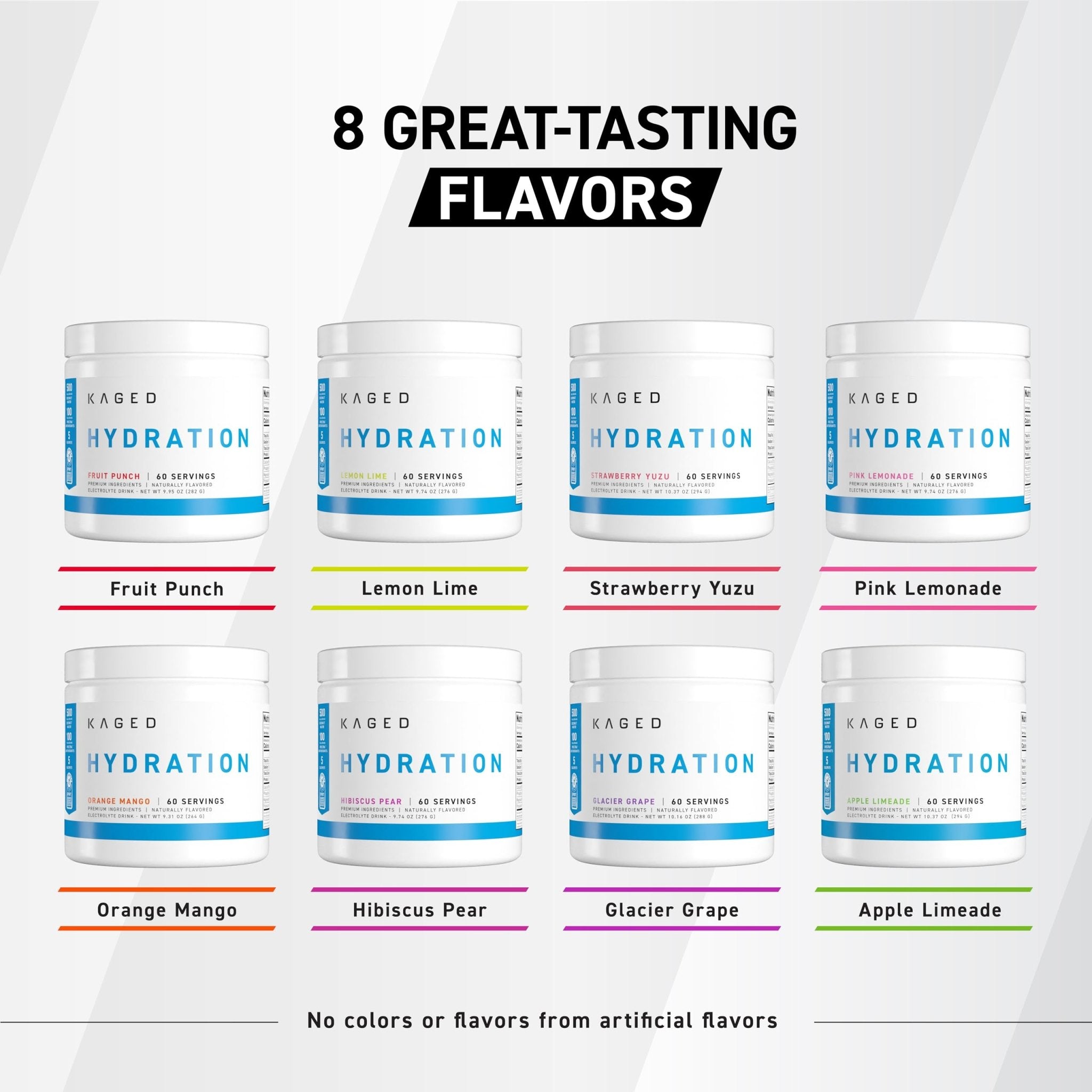 Kaged Electrolyte Hydration Powder Hydracharge Apple Limeade Sports Drink for Men and Women Pre, Post, Intra Workout Supplement 60 Servings - TrustMedUSA