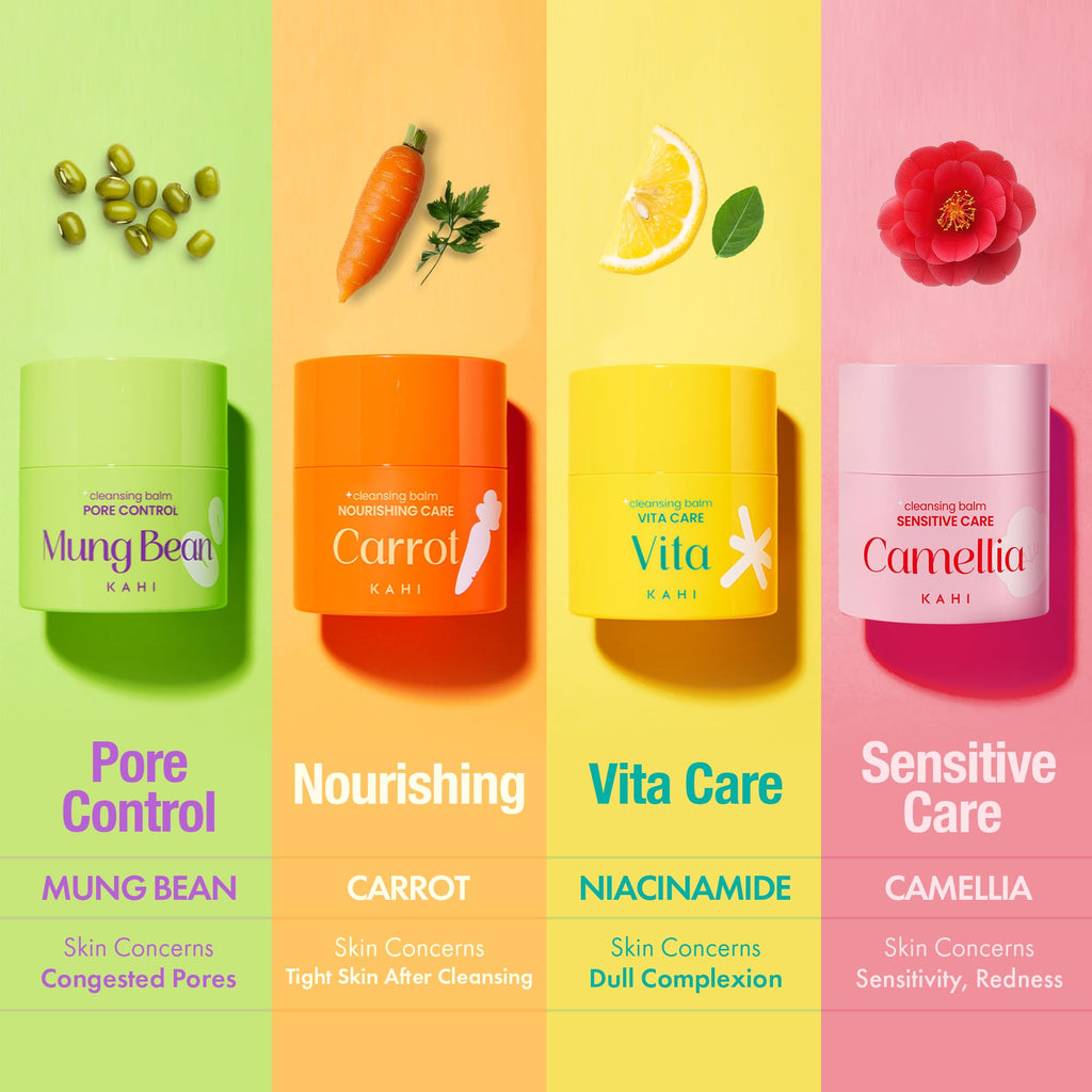 KAHI Cleansing Balm Sensitive Care Camellia - Gentle Makeup Remover Balm with Camellia Seed Oil & Vitamin E - Korean Skincare with Only 10 Ingredients 1.69 oz - TrustMedUSA
