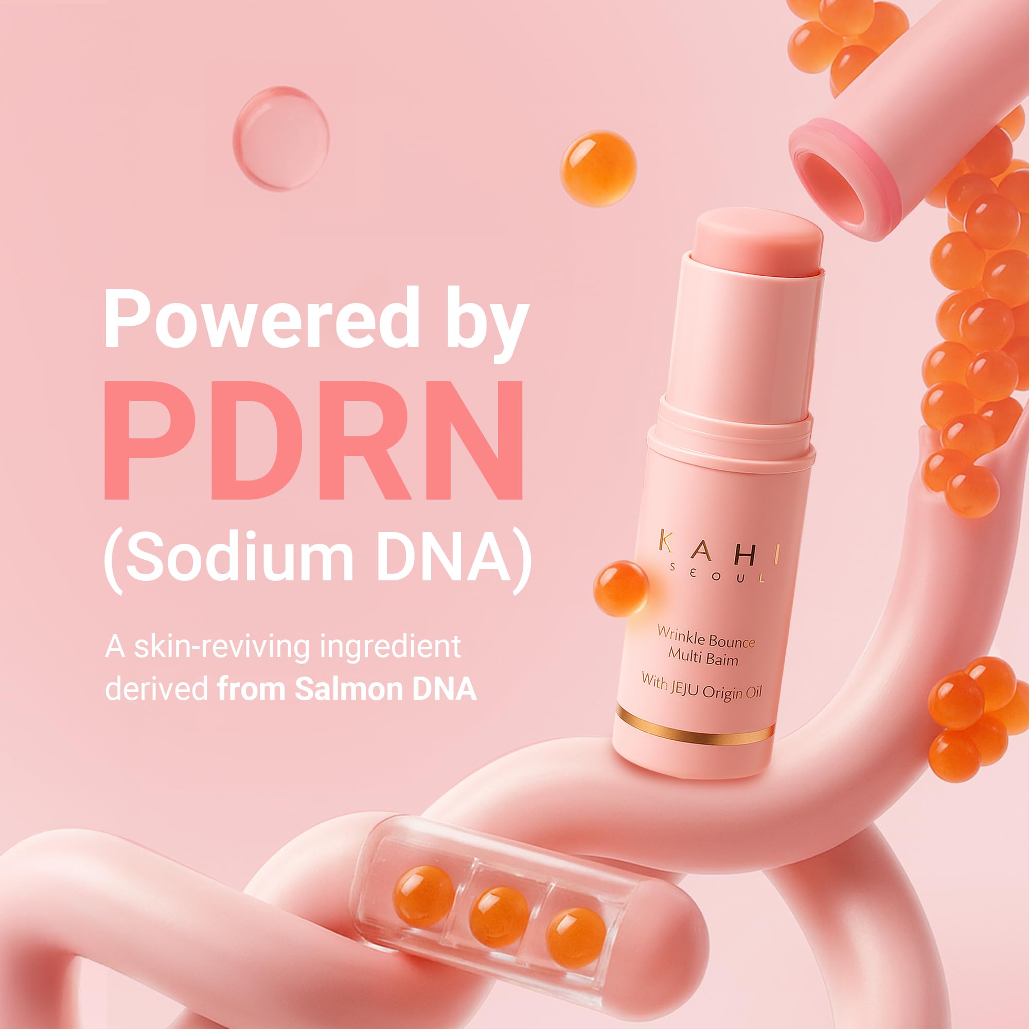 KAHI Wrinkle Bounce Multi Balm Stick | PDRN Collagen Wrinkle Stick | Korean Skin Care |All-in-One Hydrating Lip Balm Eye Cream Neck Cream Make Up Base & Face Mist Moisture Balm - TrustMedUSA