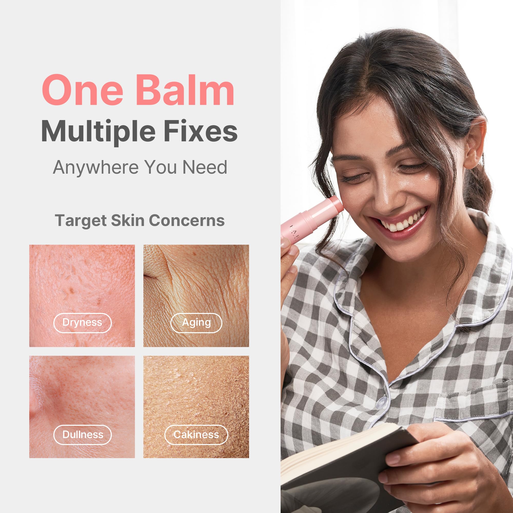 KAHI Wrinkle Bounce Multi Balm Stick | PDRN Collagen Wrinkle Stick | Korean Skin Care |All-in-One Hydrating Lip Balm Eye Cream Neck Cream Make Up Base & Face Mist Moisture Balm - TrustMedUSA