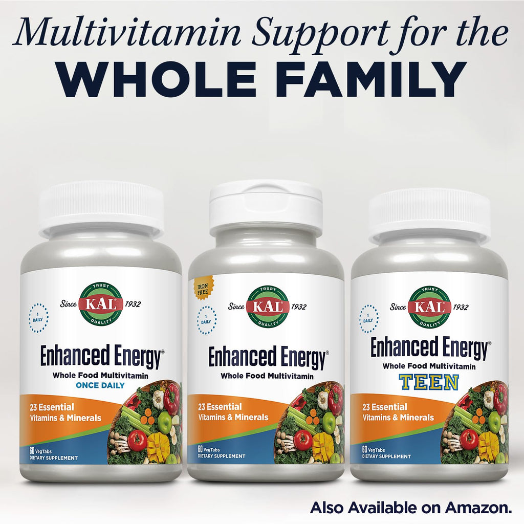 KAL Enhanced Energy Tablets, 60 Count - TrustMedUSA
