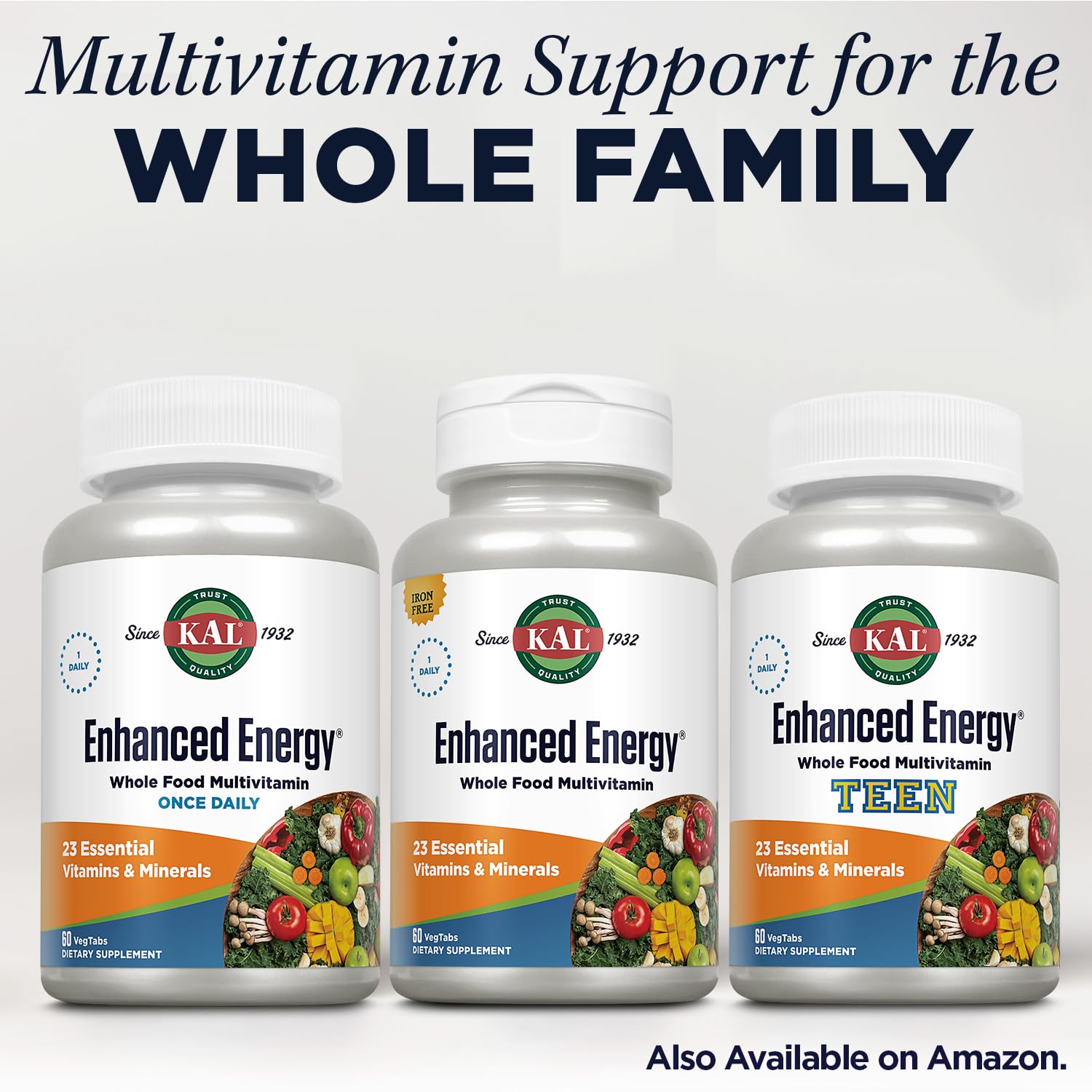 KAL Enhanced Energy Tablets, 60 Count - TrustMedUSA