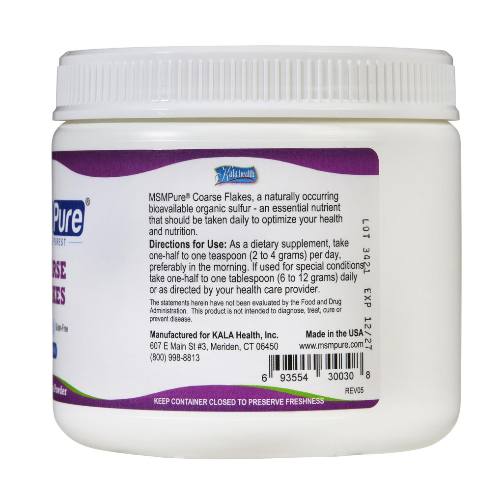 KALA HEALTH MSMPure MSM Coarse Flakes 8.8oz and MSM Gel With Organic Aloe 8oz Bundle - TrustMedUSA