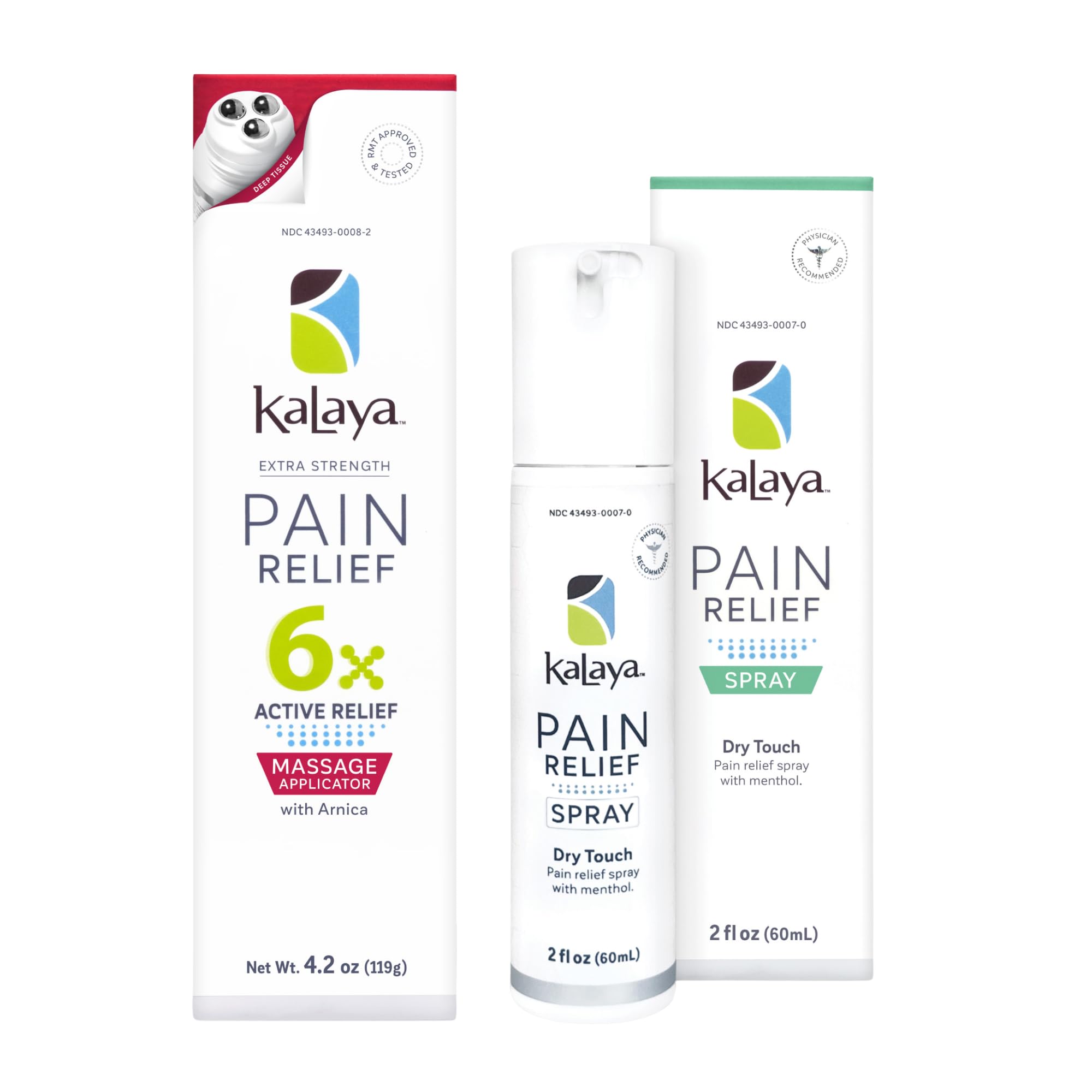 Kalaya 6X Pain Relief Arnica Cream with Massager and Active Pain Relief Spray for Joint & Muscle Pain - TrustMedUSA