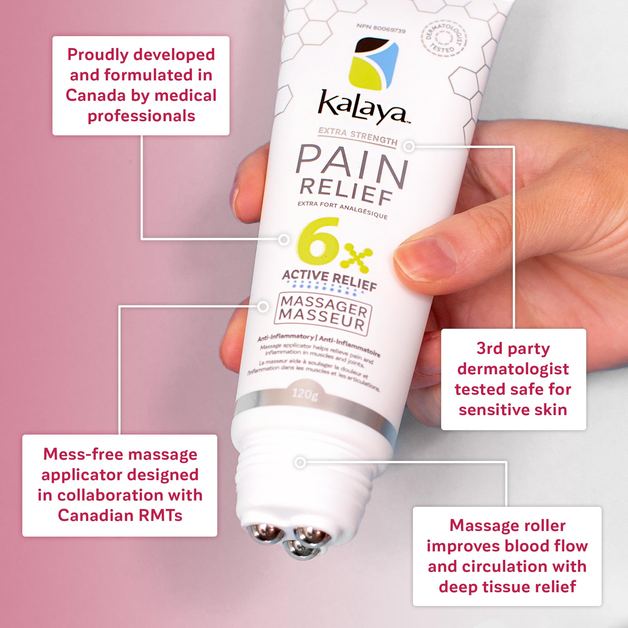 Kalaya 6X Pain Relief Arnica Cream with Massager and Active Pain Relief Spray for Joint & Muscle Pain - TrustMedUSA