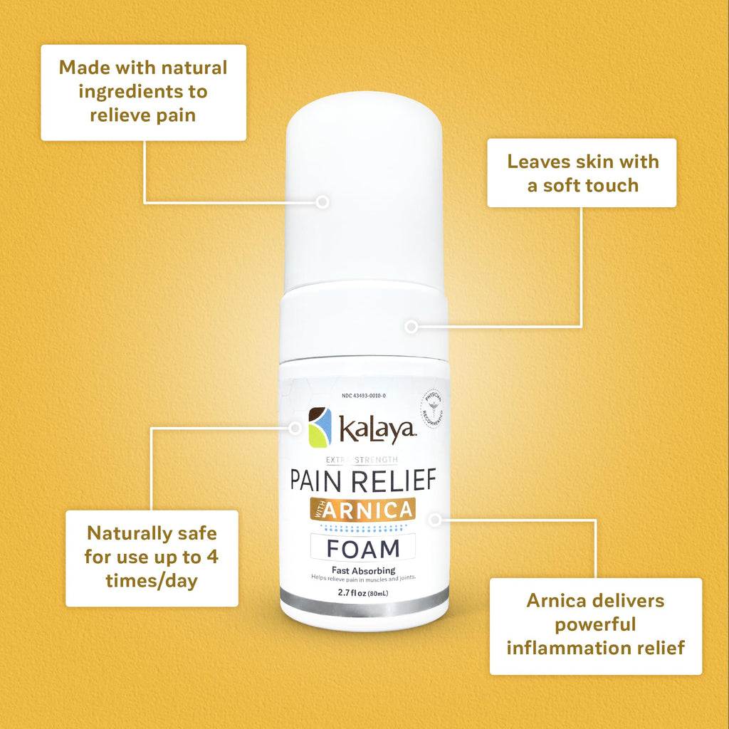 Kalaya Naturals Extra Strength Pain Relief Foam with Arnica - Supports Pain Relief in Muscle & Joints (2.7 Ounces) - TrustMedUSA