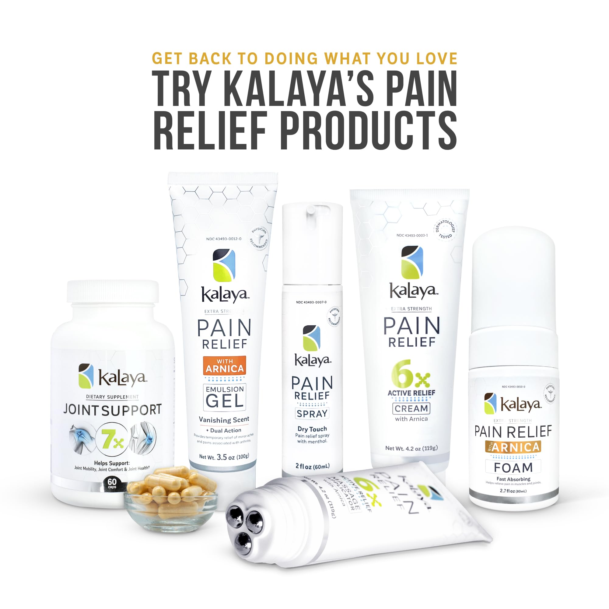 Kalaya Naturals Extra Strength Pain Relief Foam with Arnica - Supports Pain Relief in Muscle & Joints (2.7 Ounces) - TrustMedUSA