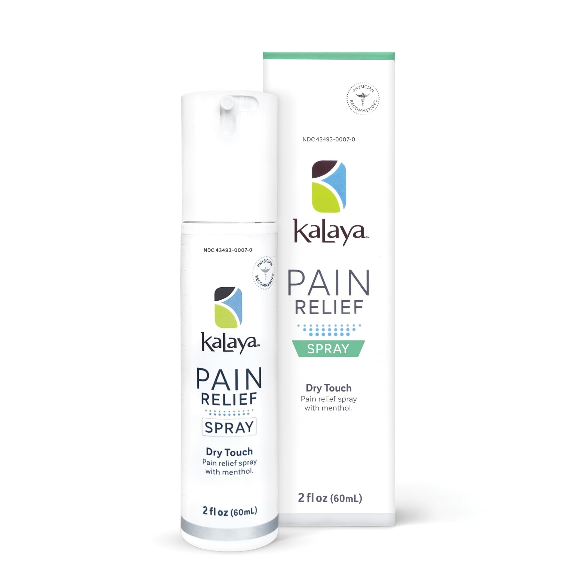 Kalaya Pain Relief Spray - Fast-Acting, Quick-Drying Muscle Rub for Joint Pain Relief and Muscle Pain - with Eucalyptus, Menthol, Methyl Salicylate, Camphor - Ideal for Easing Back Pain - 2 oz - TrustMedUSA