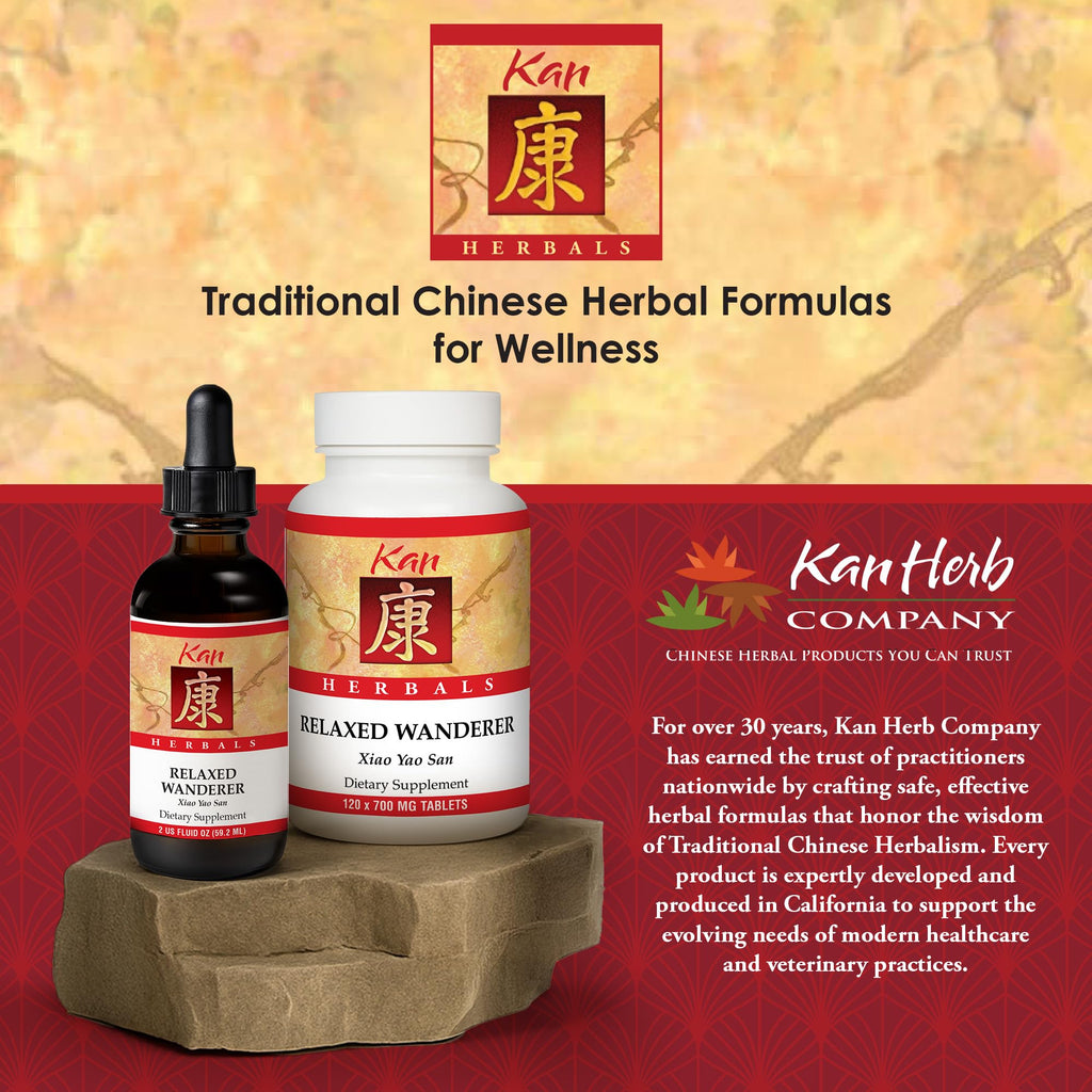 Kan Herbs Company Relaxed Wanderer – Traditional Chinese Herbal Formula to Support Mood, Digestion, and Menstrual Balance, Nourishes Blood, Eases Occasional Tension and Fatigue, 120 Tablets - TrustMedUSA