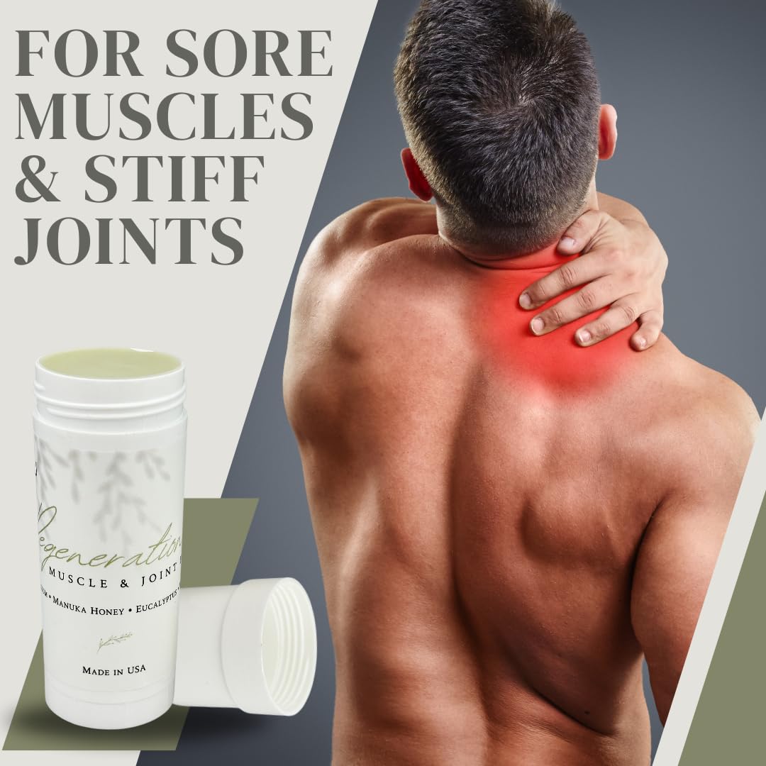 KANU Regeneration Muscle and Joint Soothing Balm Proprietary Blend of Magnesium, Manuka Honey, Eucalyptus & Menthol - Maximum Strength Formula for Aches- All Natural Ingredients-Made in The USA - TrustMedUSA