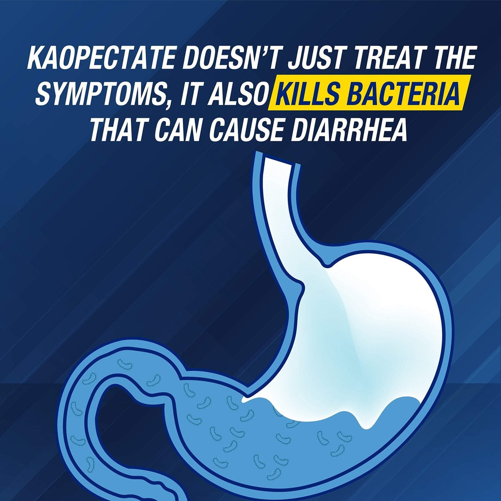 Kaopectate Multi-Symptom Anti-Diarrheal & Upset Stomach Reliever, 42 Caplets, Anti Diarrhea Caplets - Maple Wellness Supplements