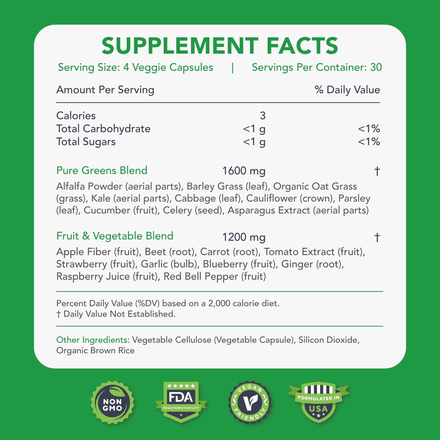 KaraMD Pure Nature | Greens, Fruit and Veggies Supplement | Vitamins, Fiber & Antioxidants | 20 Fruits and Vegetables Supplements for Energy & Digestion | Gluten Free & Vegan Friendly (30 Servings) - TrustMedUSA